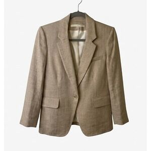 Veronica Beard Cropped Rickie Dickey Jacket Blazer GOLD Sand Size 6